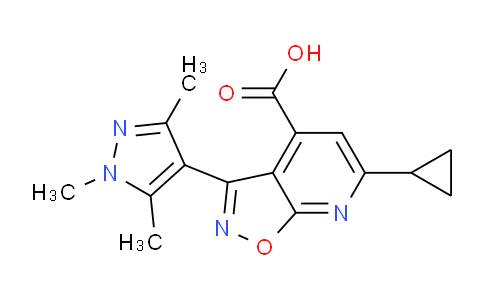CAS No. 1172933-01-5, 6-Cyclopropyl-3-(1,3,5-trimethyl-1H-pyrazol-4-yl)isoxazolo[5,4-b]pyridine-4-carboxylic acid