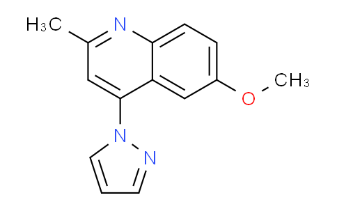 CAS No. 1328983-67-0, 6-Methoxy-2-methyl-4-(1H-pyrazol-1-yl)quinoline