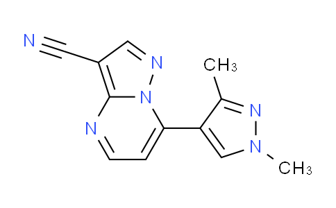 CAS No. 1002243-77-7, 7-(1,3-Dimethyl-1H-pyrazol-4-yl)pyrazolo[1,5-a]pyrimidine-3-carbonitrile