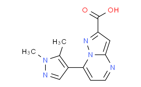 CAS No. 957489-92-8, 7-(1,5-Dimethyl-1H-pyrazol-4-yl)pyrazolo[1,5-a]pyrimidine-2-carboxylic acid
