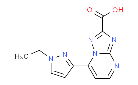 CAS No. 1171033-76-3, 7-(1-Ethyl-1H-pyrazol-3-yl)-[1,2,4]triazolo[1,5-a]pyrimidine-2-carboxylic acid