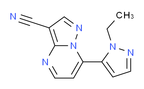 CAS No. 1002651-53-7, 7-(1-Ethyl-1H-pyrazol-5-yl)pyrazolo[1,5-a]pyrimidine-3-carbonitrile