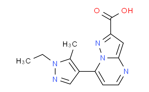 CAS No. 957509-33-0, 7-(1-Ethyl-5-methyl-1H-pyrazol-4-yl)pyrazolo[1,5-a]pyrimidine-2-carboxylic acid