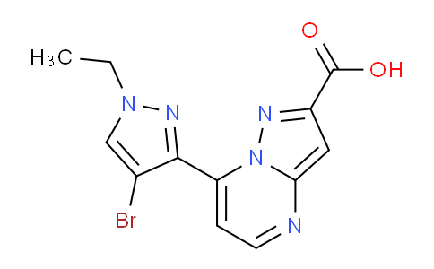 CAS No. 1001500-67-9, 7-(4-Bromo-1-ethyl-1H-pyrazol-3-yl)pyrazolo[1,5-a]pyrimidine-2-carboxylic acid