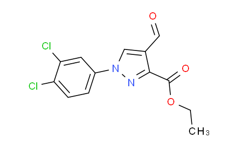 CAS No. 1447607-99-9, Ethyl 1-(3,4-dichlorophenyl)-4-formyl-1H-pyrazole-3-carboxylate