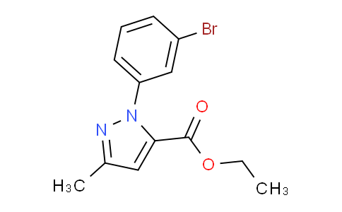 CAS No. 209958-55-4, Ethyl 1-(3-bromophenyl)-3-methyl-1H-pyrazole-5-carboxylate
