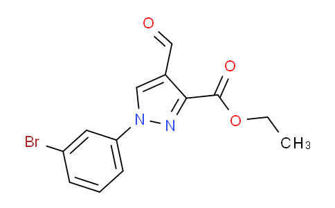 CAS No. 1159691-59-4, Ethyl 1-(3-bromophenyl)-4-formyl-1H-pyrazole-3-carboxylate