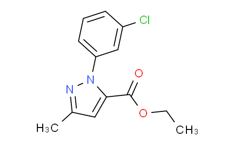 CAS No. 709654-29-5, Ethyl 1-(3-chlorophenyl)-3-methyl-1H-pyrazole-5-carboxylate
