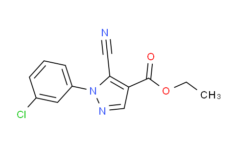 CAS No. 98476-16-5, Ethyl 1-(3-chlorophenyl)-5-cyano-1H-pyrazole-4-carboxylate