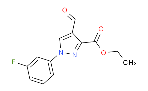 CAS No. 1447606-77-0, Ethyl 1-(3-fluorophenyl)-4-formyl-1H-pyrazole-3-carboxylate