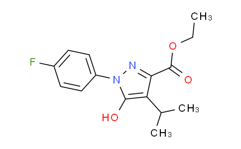 CAS No. 1260620-78-7, Ethyl 1-(4-fluorophenyl)-5-hydroxy-4-isopropyl-1H-pyrazole-3-carboxylate