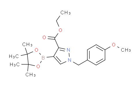 CAS No. 1355249-30-7, Ethyl 1-(4-methoxybenzyl)-4-(4,4,5,5-tetramethyl-1,3,2-dioxaborolan-2-yl)-1H-pyrazole-3-carboxylate