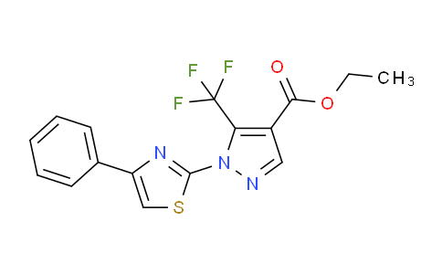 CAS No. 159885-61-7, Ethyl 1-(4-phenylthiazol-2-yl)-5-(trifluoromethyl)-1H-pyrazole-4-carboxylate