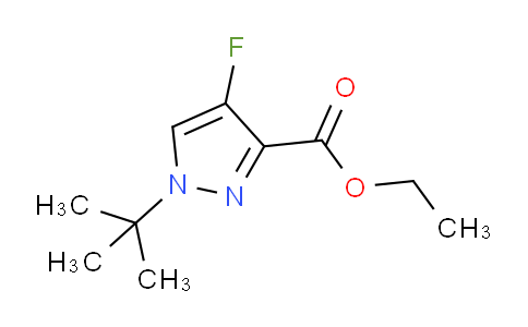 CAS No. 1416372-82-1, Ethyl 1-(tert-butyl)-4-fluoro-1H-pyrazole-3-carboxylate