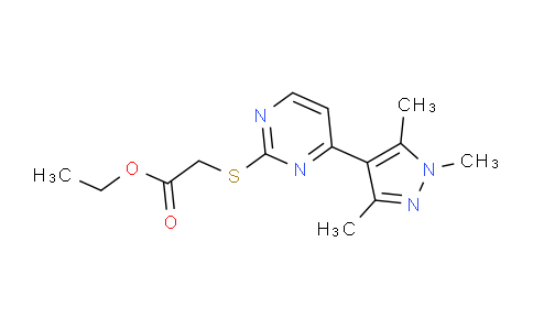 CAS No. 1006353-04-3, Ethyl 2-((4-(1,3,5-trimethyl-1H-pyrazol-4-yl)pyrimidin-2-yl)thio)acetate