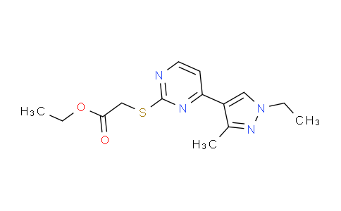 CAS No. 1006340-77-7, Ethyl 2-((4-(1-ethyl-3-methyl-1H-pyrazol-4-yl)pyrimidin-2-yl)thio)acetate