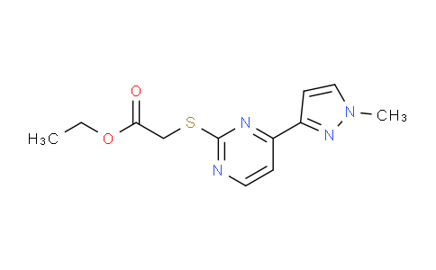CAS No. 1006323-19-8, Ethyl 2-((4-(1-methyl-1H-pyrazol-3-yl)pyrimidin-2-yl)thio)acetate