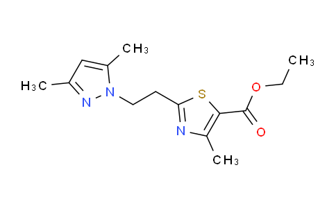 CAS No. 1006321-89-6, Ethyl 2-(2-(3,5-dimethyl-1H-pyrazol-1-yl)ethyl)-4-methylthiazole-5-carboxylate
