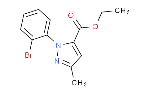 CAS No. 1448684-44-3, Ethyl 2-(2-bromophenyl)-5-methylpyrazole-3-carboxylate
