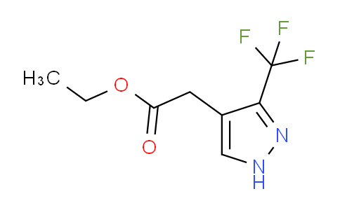 CAS No. 1956377-80-2, Ethyl 2-(3-(trifluoromethyl)-1H-pyrazol-4-yl)acetate