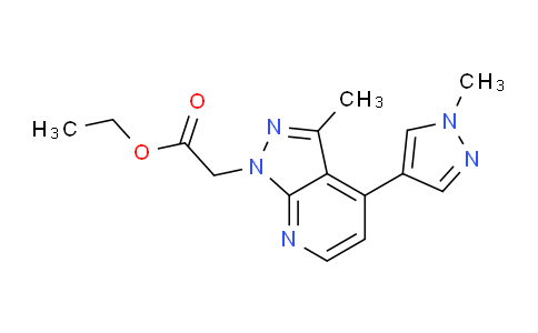 CAS No. 1172264-66-2, Ethyl 2-(3-methyl-4-(1-methyl-1H-pyrazol-4-yl)-1H-pyrazolo[3,4-b]pyridin-1-yl)acetate