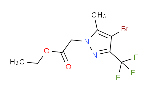 CAS No. 354989-32-5, Ethyl 2-(4-bromo-5-methyl-3-(trifluoromethyl)-1H-pyrazol-1-yl)acetate