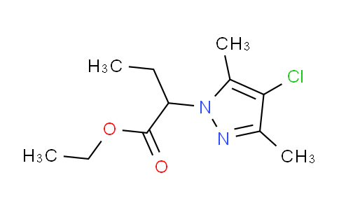 CAS No. 1005592-59-5, Ethyl 2-(4-chloro-3,5-dimethyl-1H-pyrazol-1-yl)butanoate