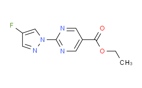 CAS No. 1447606-25-8, Ethyl 2-(4-fluoro-1H-pyrazol-1-yl)pyrimidine-5-carboxylate