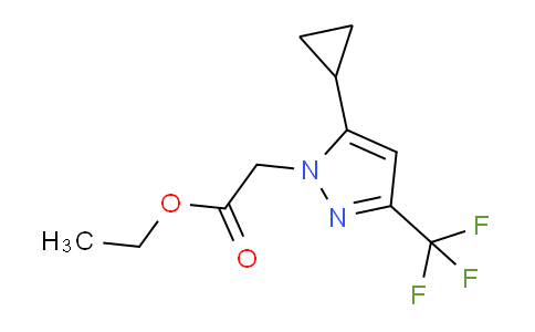 CAS No. 1002033-66-0, Ethyl 2-(5-Cyclopropyl-3-(trifluoromethyl)-1H-pyrazol-1-yl)acetate