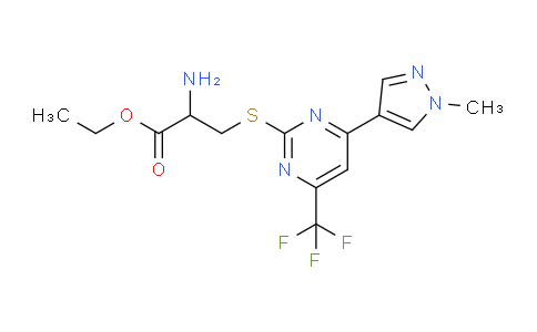 CAS No. 1008465-61-9, Ethyl 2-amino-3-((4-(1-methyl-1H-pyrazol-4-yl)-6-(trifluoromethyl)pyrimidin-2-yl)thio)propanoate