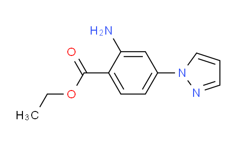 CAS No. 1375064-68-8, Ethyl 2-amino-4-(1-pyrazolyl)benzoate