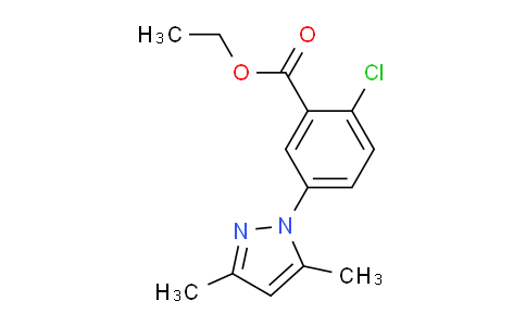 CAS No. 1266469-63-9, Ethyl 2-chloro-5-(3,5-dimethyl-1H-pyrazol-1-yl)benzoate