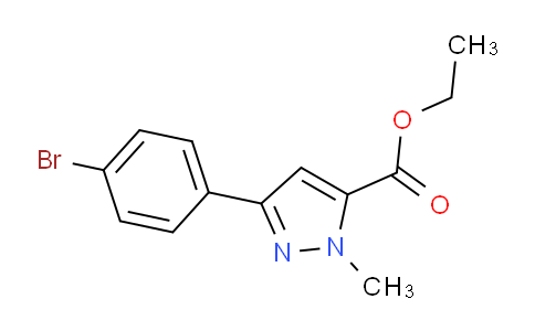 CAS No. 618070-50-1, Ethyl 3-(4-Bromophenyl)-1-methyl-1H-pyrazole-5-carboxylate