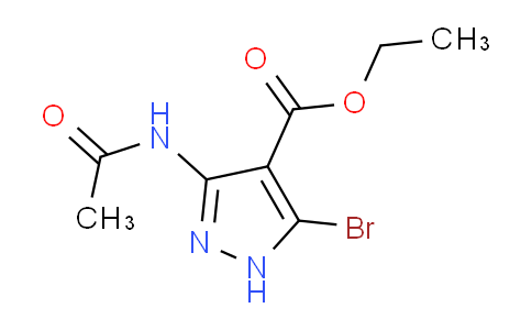 CAS No. 1017802-87-7, Ethyl 3-acetamido-5-bromo-1H-pyrazole-4-carboxylate