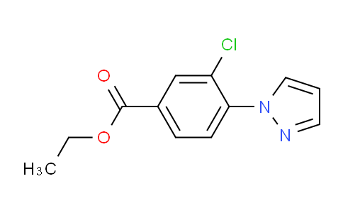 CAS No. 911312-71-5, Ethyl 3-chloro-4-(1H-pyrazol-1-yl)benzoate