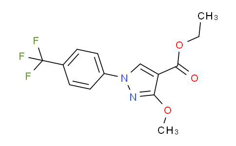CAS No. 1701434-08-3, Ethyl 3-methoxy-1-(4-(trifluoromethyl)phenyl)-1H-pyrazole-4-carboxylate