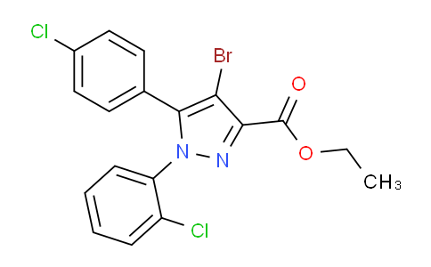 CAS No. 851728-84-2, Ethyl 4-bromo-1-(2-chlorophenyl)-5-(4-chlorophenyl)-1H-pyrazole-3-carboxylate