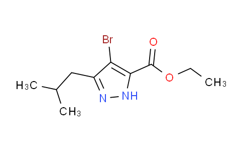CAS No. 1354895-87-6, Ethyl 4-bromo-3-isobutyl-1H-pyrazole-5-carboxylate