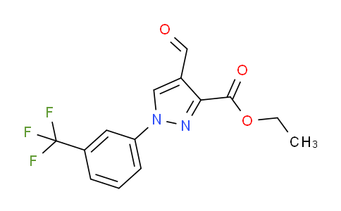 CAS No. 1159691-80-1, Ethyl 4-formyl-1-(3-(trifluoromethyl)phenyl)-1H-pyrazole-3-carboxylate
