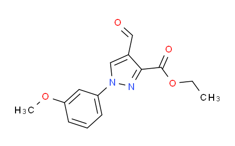 CAS No. 1159691-94-7, Ethyl 4-formyl-1-(3-methoxyphenyl)-1H-pyrazole-3-carboxylate