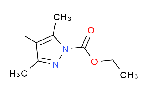 CAS No. 1379811-50-3, Ethyl 4-iodo-3,5-dimethyl-1H-pyrazole-1-carboxylate