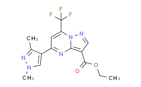 CAS No. 897544-32-0, Ethyl 5-(1,3-dimethyl-1H-pyrazol-4-yl)-7-(trifluoromethyl)pyrazolo[1,5-a]pyrimidine-3-carboxylate