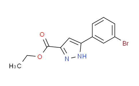 CAS No. 1326811-82-8, Ethyl 5-(3-bromophenyl)-1H-pyrazole-3-carboxylate