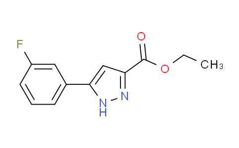 CAS No. 943542-76-5, Ethyl 5-(3-fluorophenyl)-1H-pyrazole-3-carboxylate