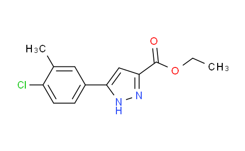 CAS No. 1029295-67-7, Ethyl 5-(4-chloro-3-methylphenyl)-1H-pyrazole-3-carboxylate