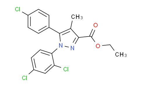 CAS No. 158941-22-1, Ethyl 5-(4-chlorophenyl)-1-(2,4-dichlorophenyl)-4-methyl-1H-pyrazole-3-carboxylate