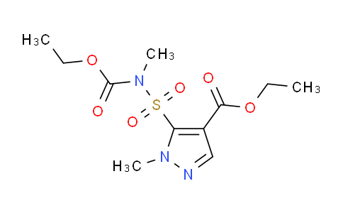 CAS No. 1956307-77-9, Ethyl 5-(N-(ethoxycarbonyl)-N-methylsulfamoyl)-1-methyl-1H-pyrazole-4-carboxylate