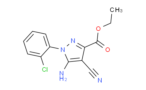 CAS No. 1150164-00-3, Ethyl 5-amino-1-(2-chlorophenyl)-4-cyano-1H-pyrazole-3-carboxylate