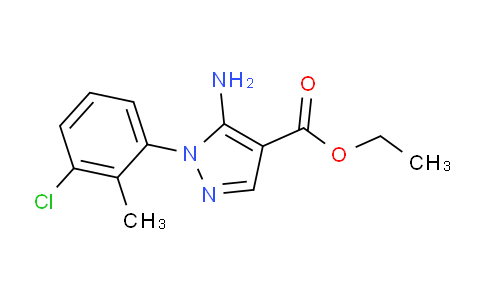 CAS No. 1268104-92-2, Ethyl 5-amino-1-(3-chloro-2-methylphenyl)-1H-pyrazole-4-carboxylate