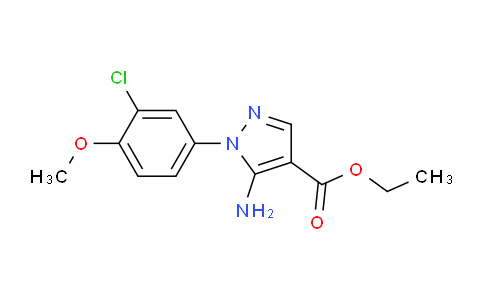 CAS No. 1267970-00-2, Ethyl 5-amino-1-(3-chloro-4-methoxyphenyl)-1H-pyrazole-4-carboxylate